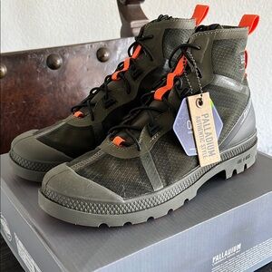 Palladium Green and Orange Tactical Boots